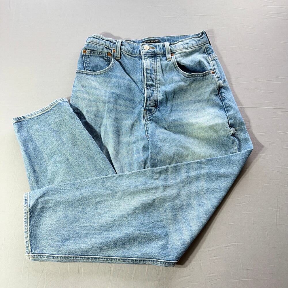 lucky brand womens size 10/30 High rise straight leg wash blue jeans